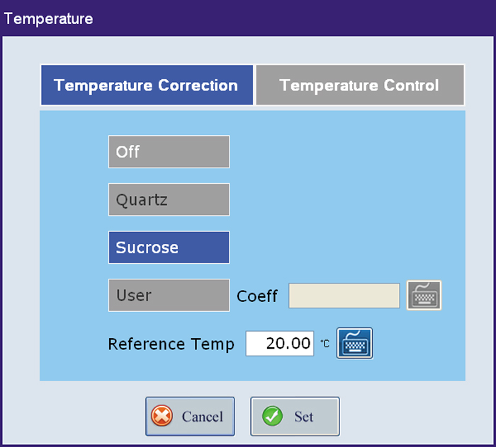 Temperature correction sugar testing