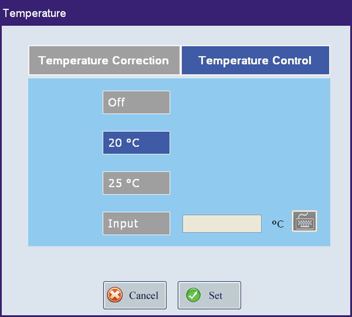 Temperature Control Sugar Testing